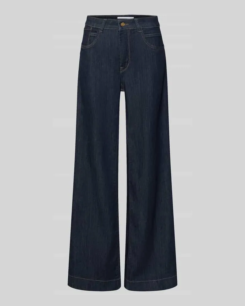 MAC Jeans Jeans mit weitem Bein Modell 'Palazzo Dunkelblau