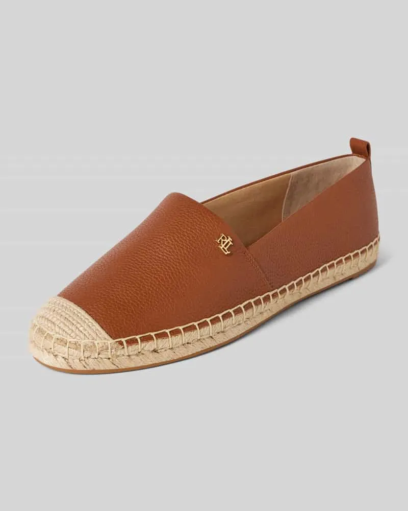 Ralph Lauren Espadrilles aus Leder Modell 'CAMERYN Camel