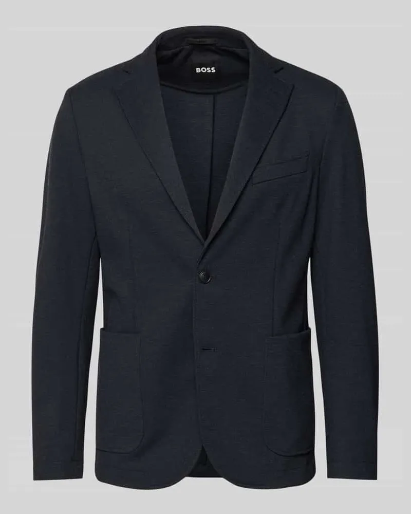 HUGO BOSS Slim Fit Sakko mit Viskose-Anteil Modell 'P-HANRY-J-WG-PK-261F Marine