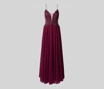 Abendkleid mit Pailletten und Perlen