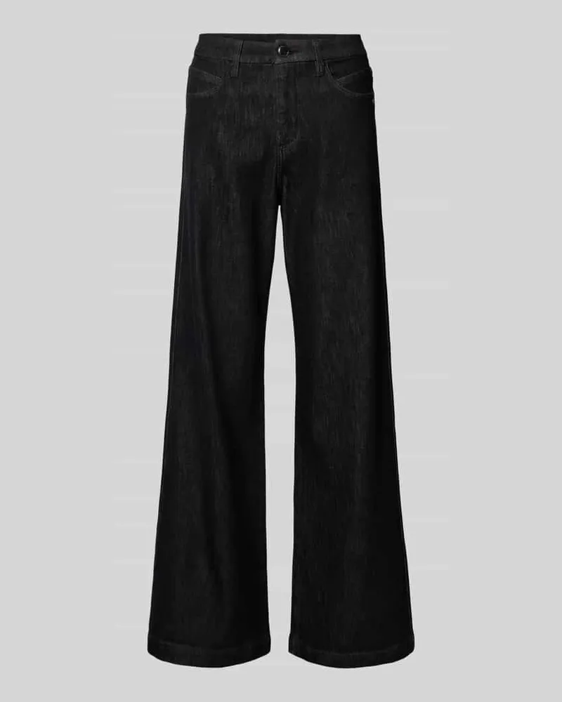 S.Oliver Wide Leg Jeans aus Baumwoll-Mix Modell 'SURI Black