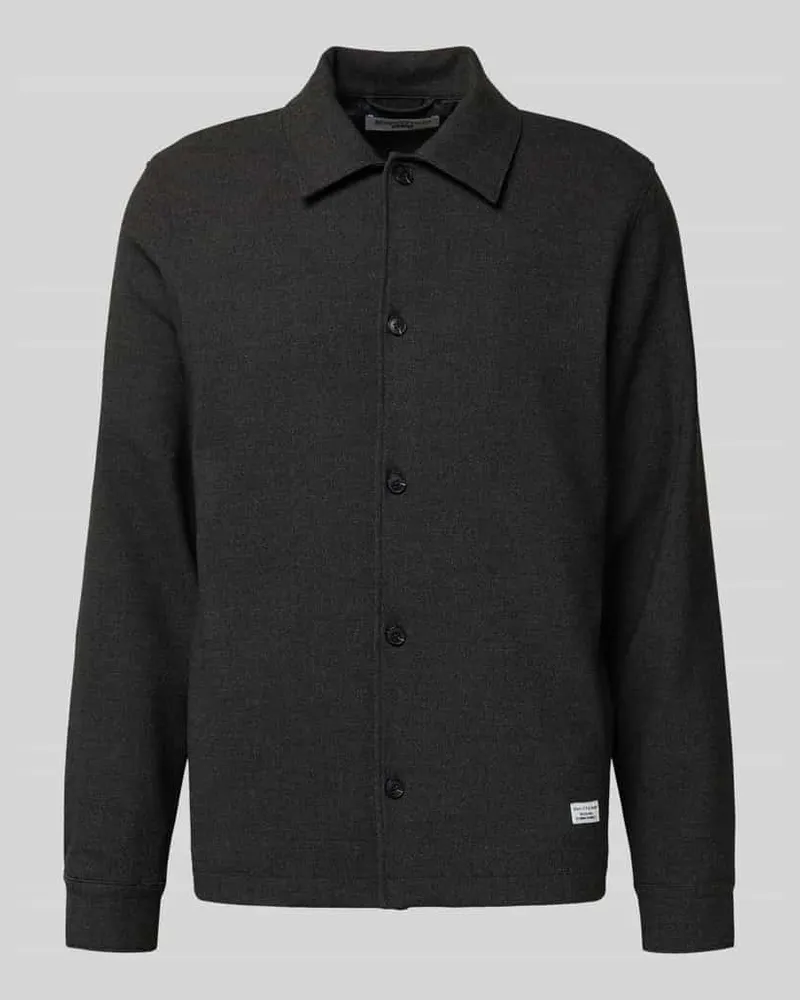 Marc O'Polo Regular Fit Freizeithemd mit Viskose-Anteil Anthrazit