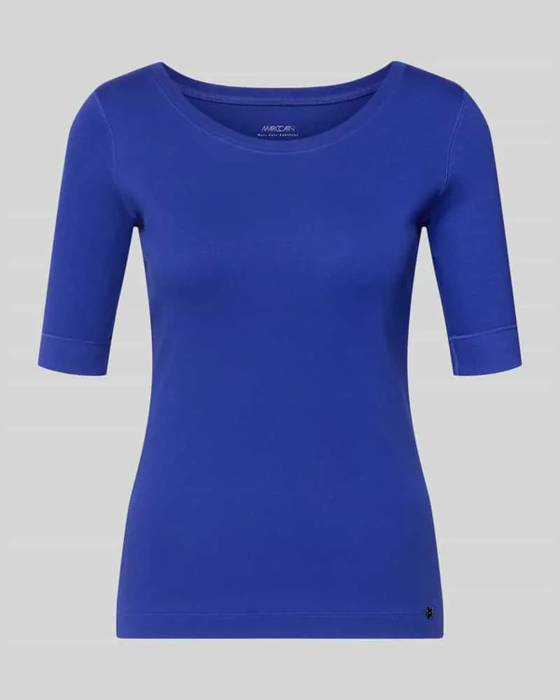 Marc Cain T-Shirt in Ripp-Optik mit 1/2-Arm Royal