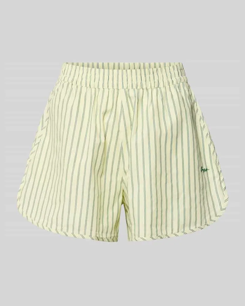 HUGO BOSS Regular Fit Shorts aus reiner Baumwolle Modell 'C_TIPLYNA Hellgruen