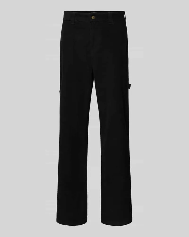 Dickies Flared Stoffhose mit Strukturmuster Black