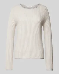 Christian Berg Kaschmirpullover mit Effektgarn Beige