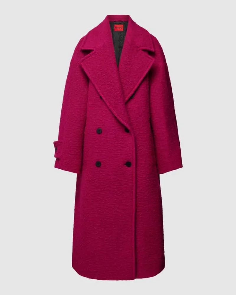 HUGO BOSS Mantel mit Reverskragen Modell 'Maulolo Fuchsia