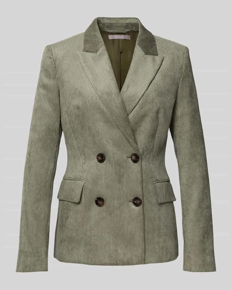 Christian Berg Blazer mit Strukturmuster Khaki