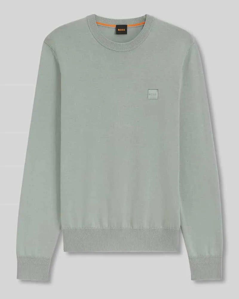 HUGO BOSS Regular Fit Pullover aus Baumwoll-Kaschmir-Mix MODELL 'KANOVANO Mint