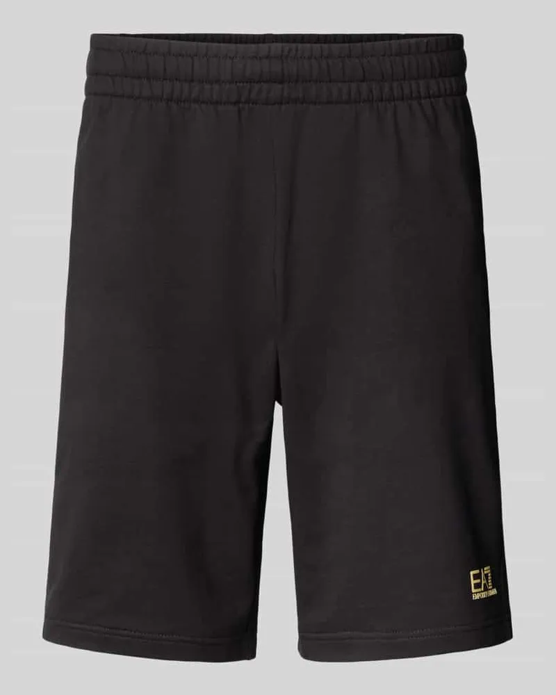 EA7 Shorts mit elastischem Bund Black