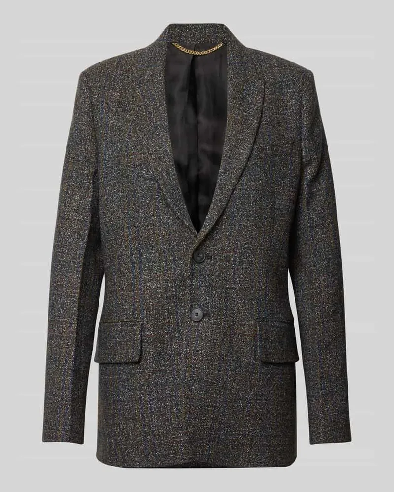 Victoria Beckham Regular Fit Longblazer mit Kettendetail Dunkelgrau