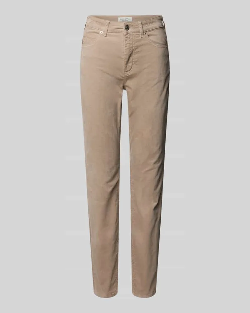 Marc O'Polo Slim Fit Stoffhose aus Baumwoll-Mix Modell 'ALKEA Stein