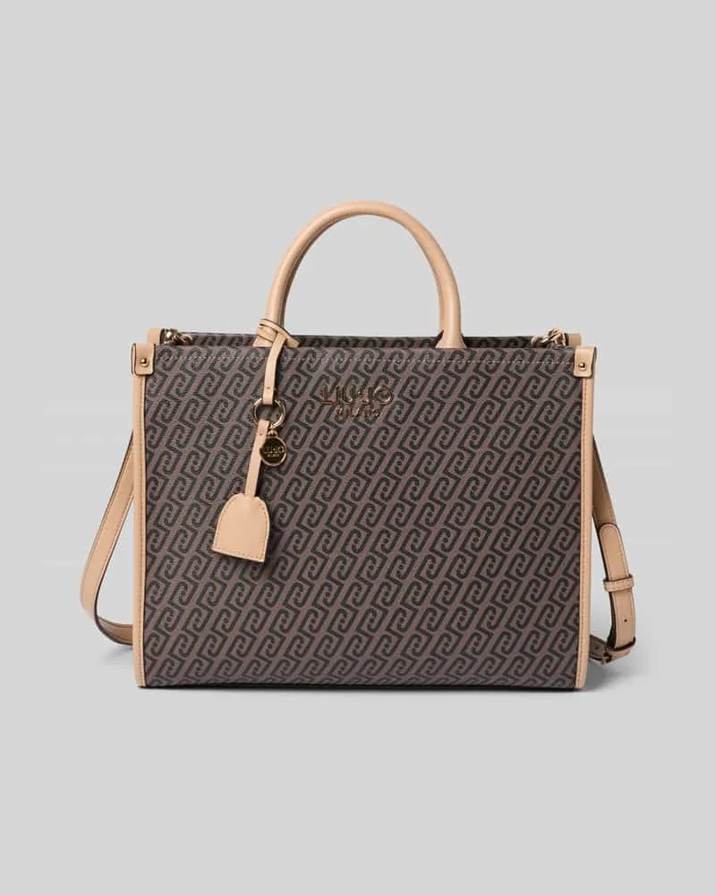 Liu Jo Handtasche mit Logo-Applikation in Leder-Optik Dunkelbraun