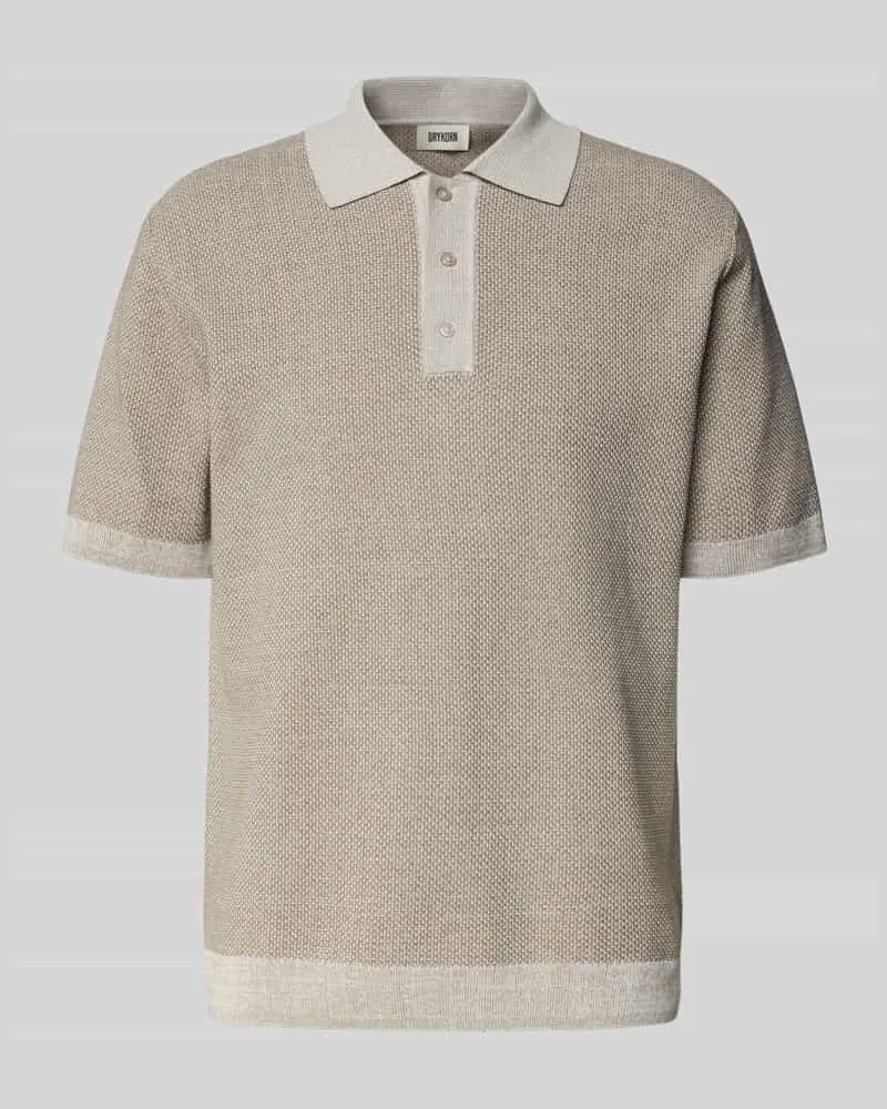 Drykorn Regular Fit Poloshirt mit Strukturmuster Modell 'TAMIAN Sand