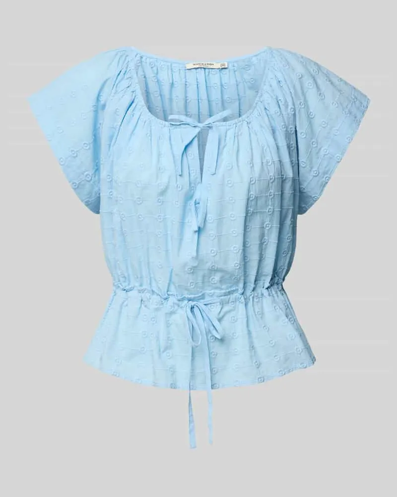 Scotch&Soda Regular Fit Bluse mit Strukturmuster Hellblau