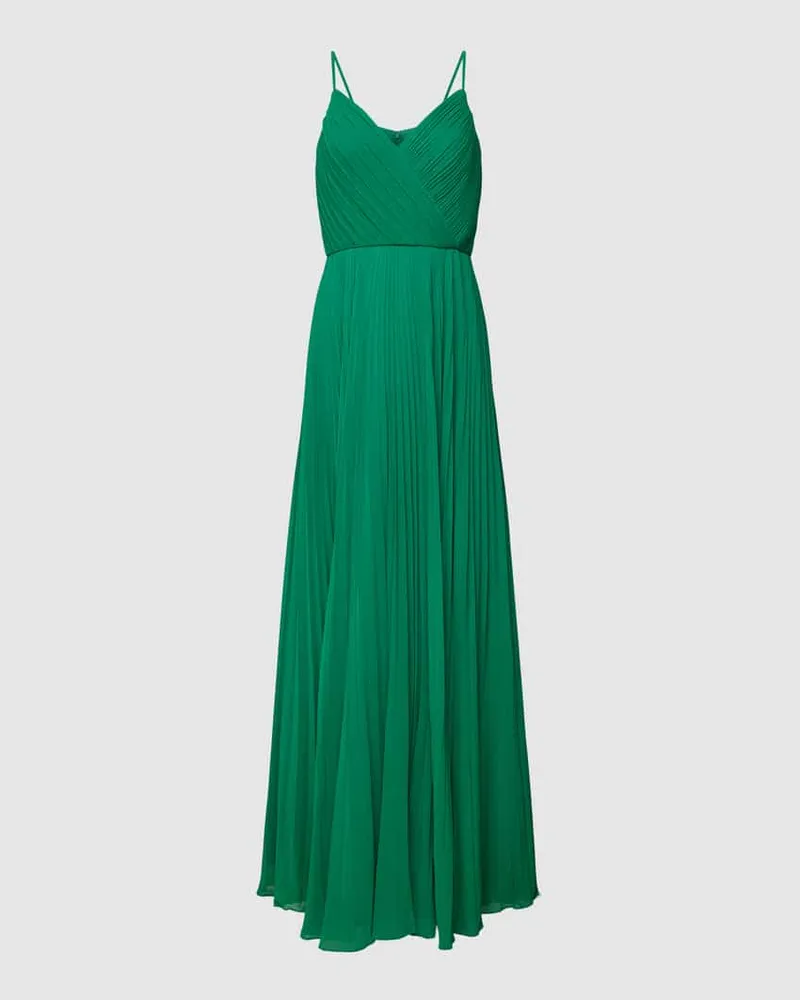 Mascara Kleid mit Spaghettiträgern und unifarbenem Design Gruen