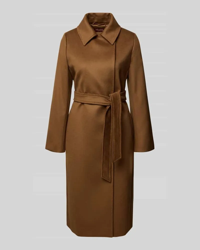 Max Mara Regular Fit Mantel aus reiner Schurwolle Modell 'BCOLLAG Cognac
