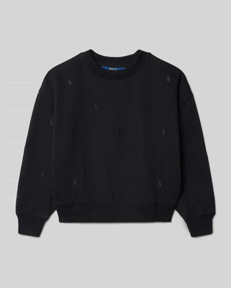 Ralph Lauren Sweatshirt mit gerippten Abschlüssen Black