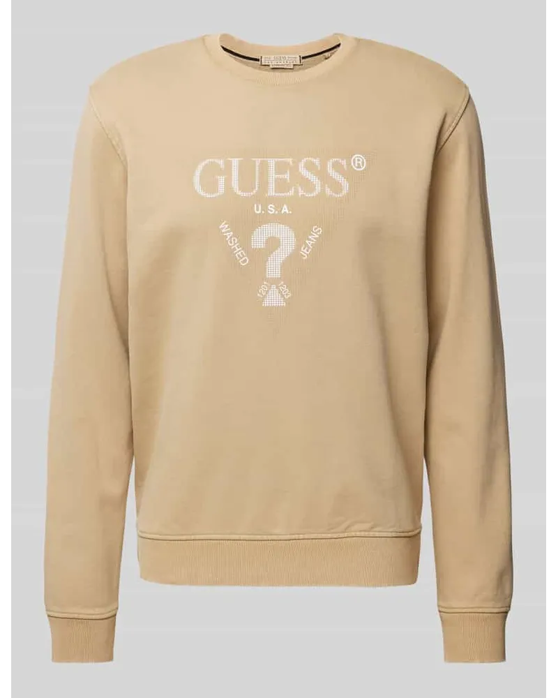 Guess Sweatshirt mit Label-Print Modell 'TREATED Mud