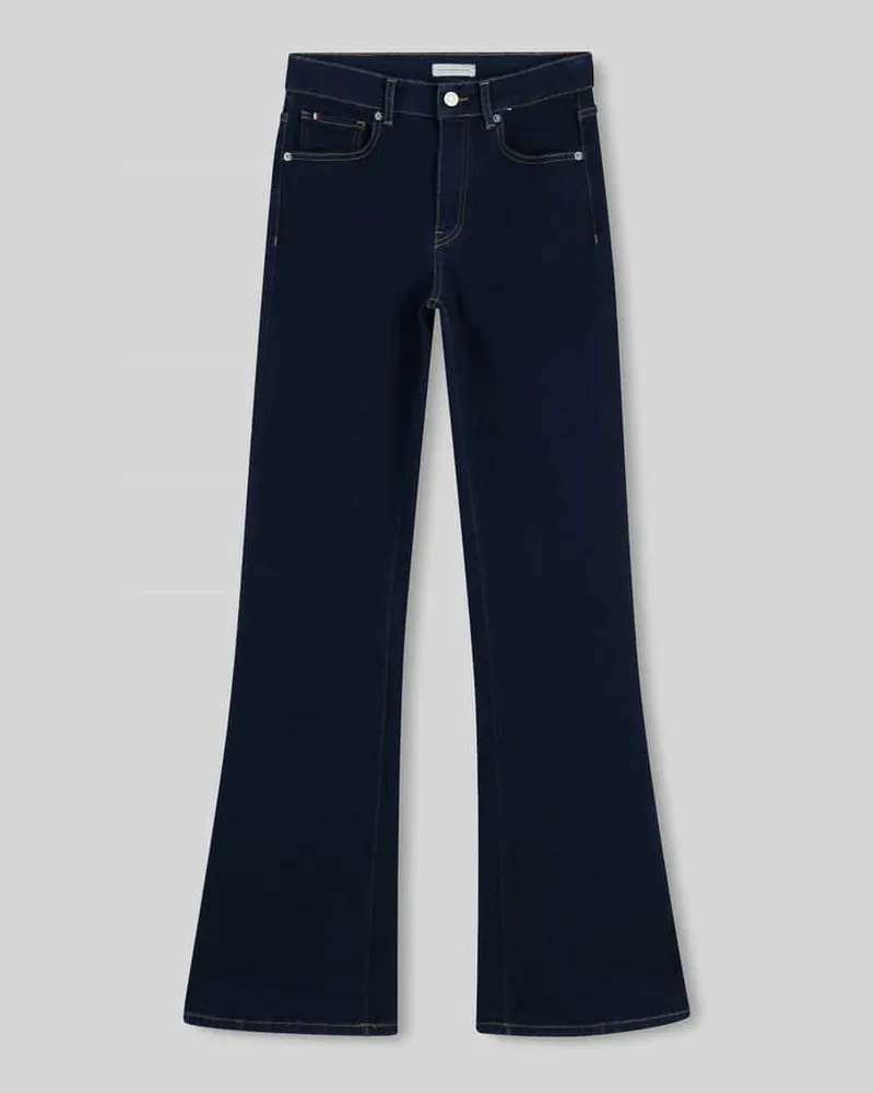Tommy Hilfiger High Waist Bootcut-Jeans mit Logo-Detail Jeansblau