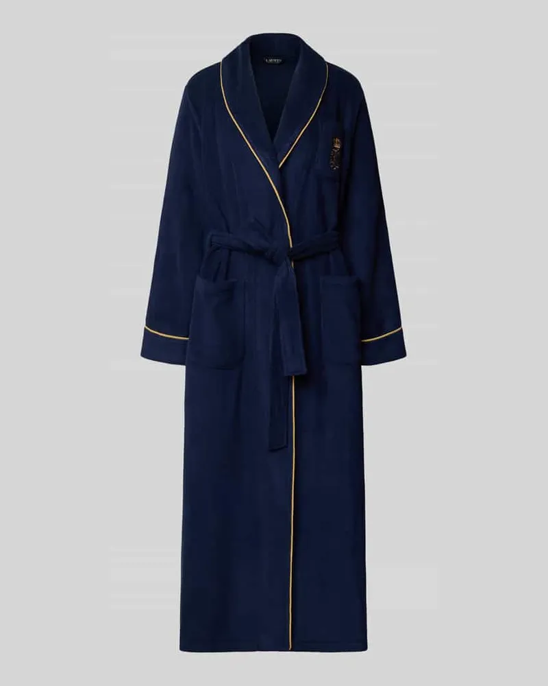 Ralph Lauren Bademantel mit Reverskragen Dunkelblau