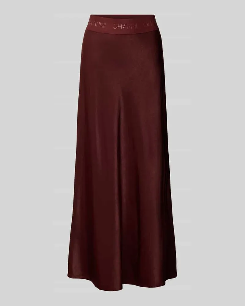 OH APRIL Maxirock aus Satin mit elastischem Bund Modell 'Jaelynn Bordeaux