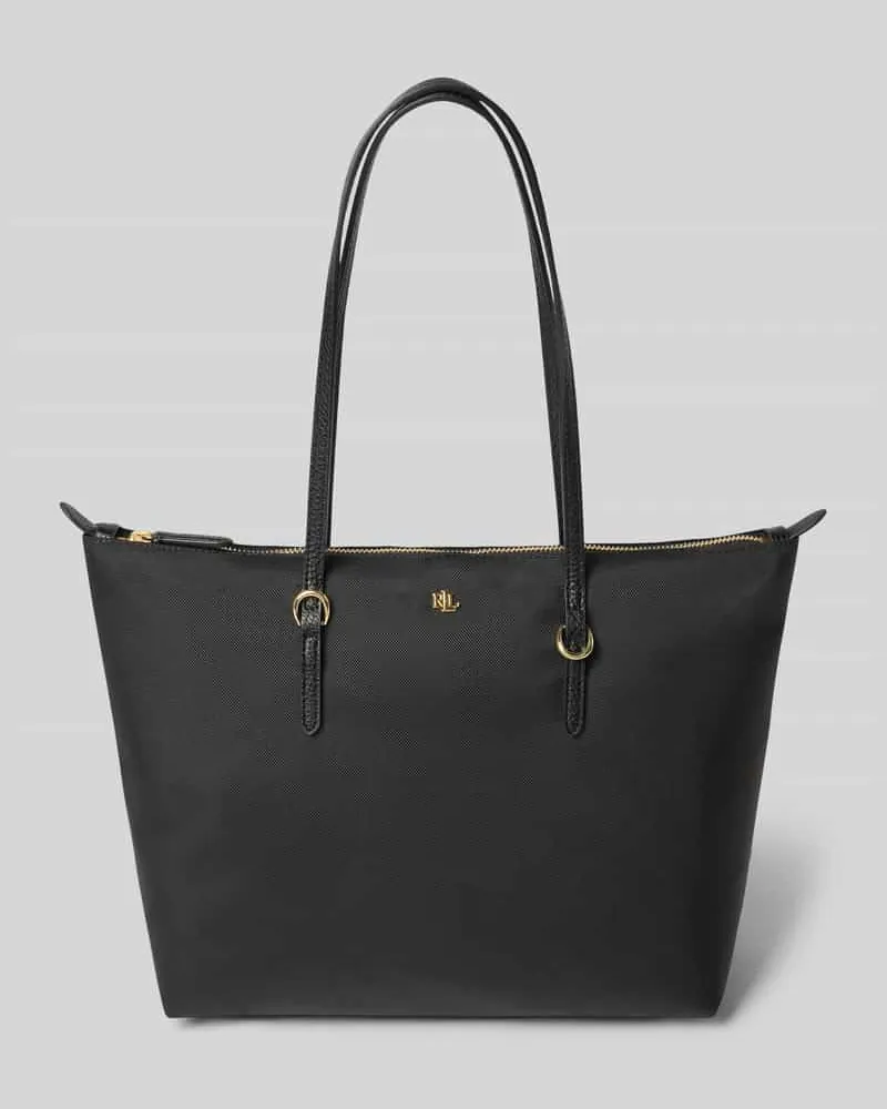 Ralph Lauren Tote Bag mit Label-Applikation Modell 'KEATON Black