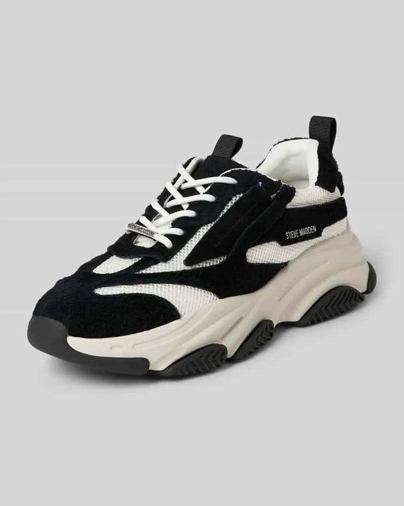 Steve Madden Sneaker aus Leder-Textil-Mix Modell 'Possess-H2 Black