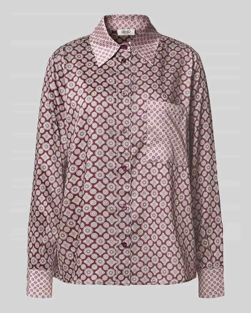 Liu Jo Relaxed Fit Hemdbluse Modell 'CAMICIA Aubergine