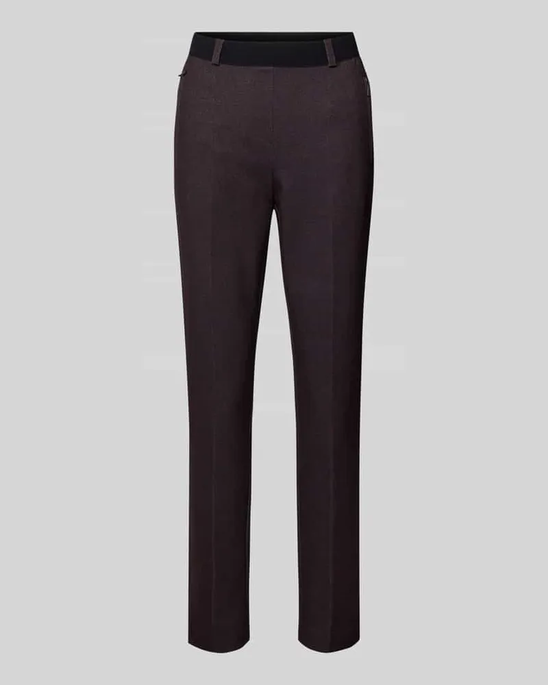 Brax Slim Fit Stoffhose mit Bügelfalten Modell 'Lillyth Bordeaux