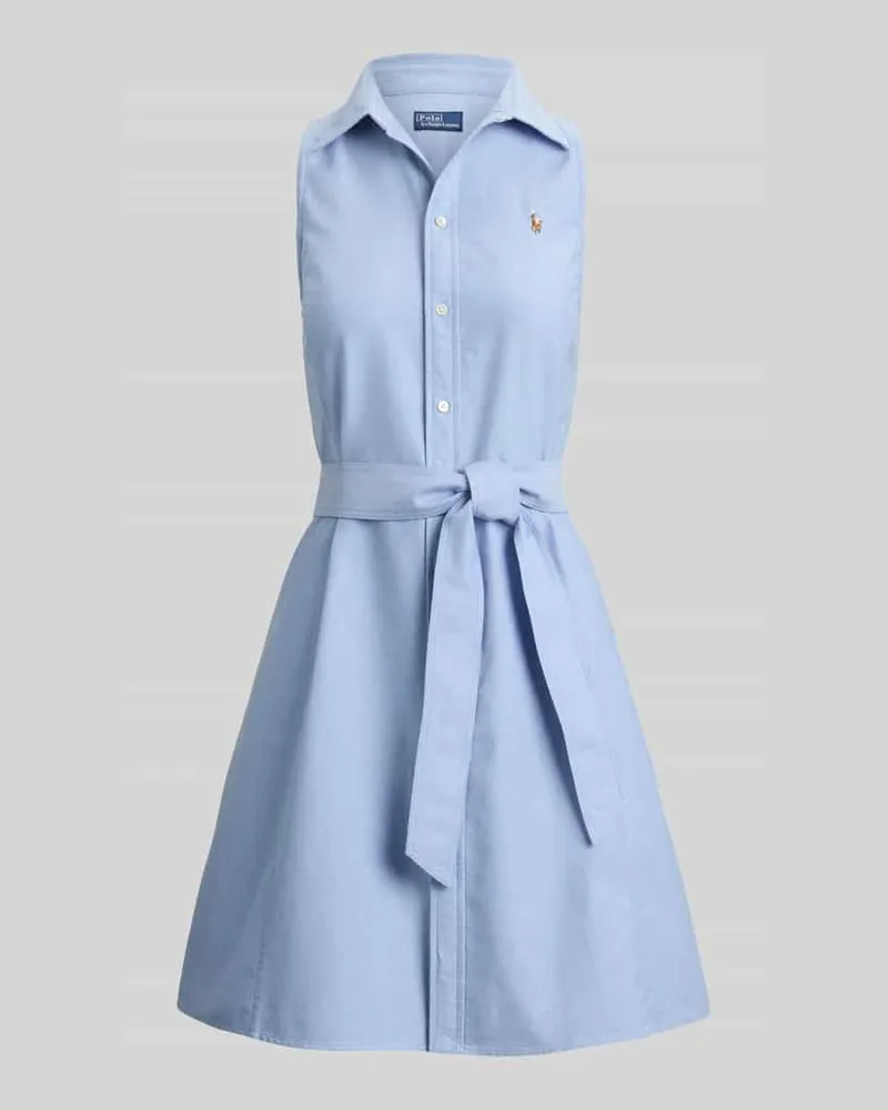 Ralph Lauren Regular Fit Polokleid aus reiner Baumwolle Hellblau