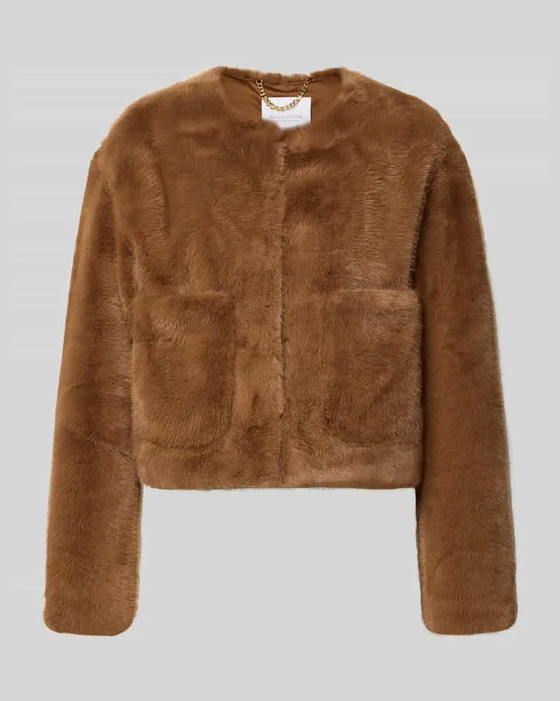 Rich&Royal Regular Fit Jacke aus Kunstfell Camel