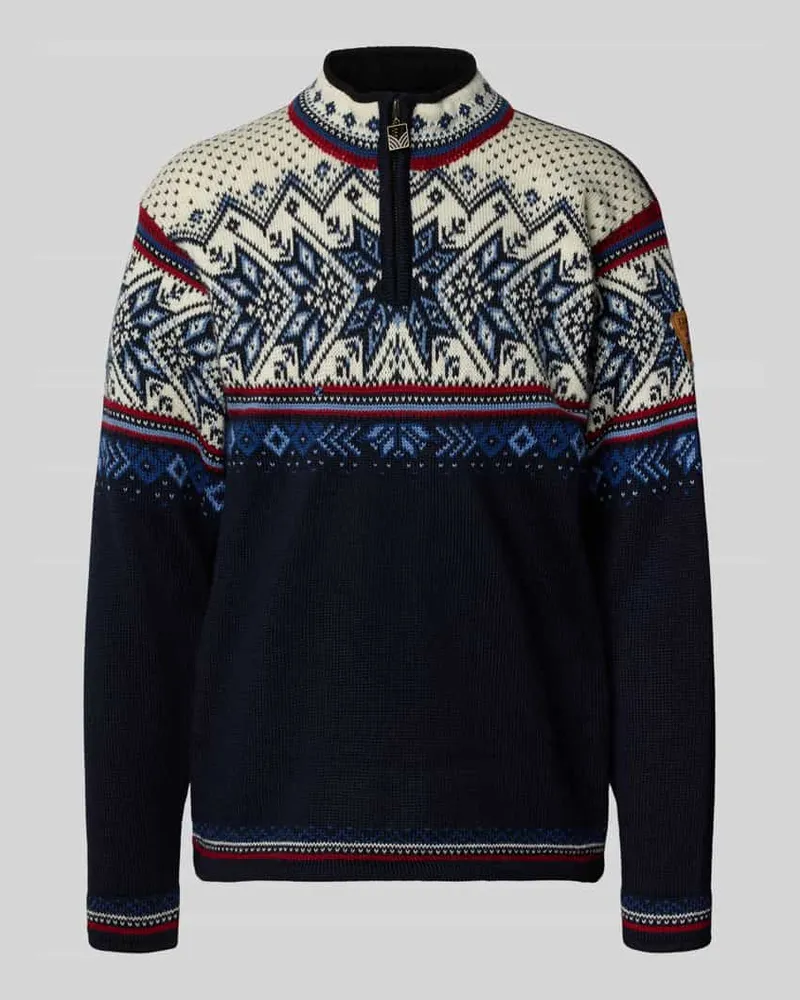 Dale of Norway Wollpullover mit Troyer-Kragen Marine