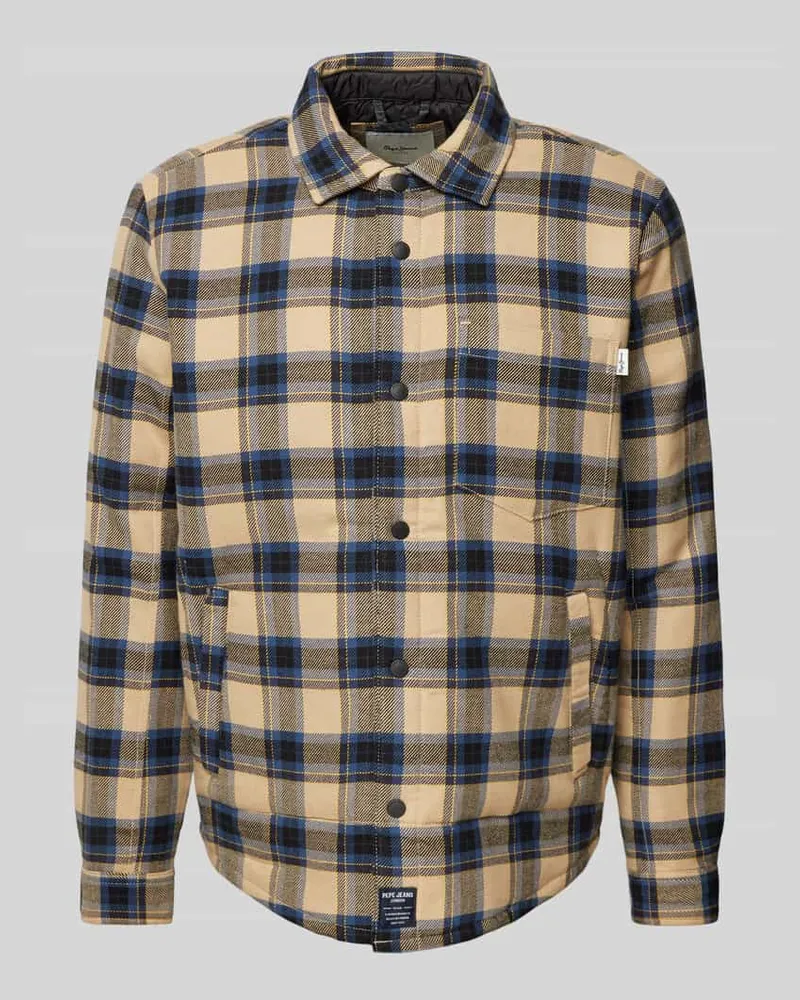 Pepe Jeans Relaxed Fit Hemdjacke mit Brusttasche Modell 'STEEVE Sand