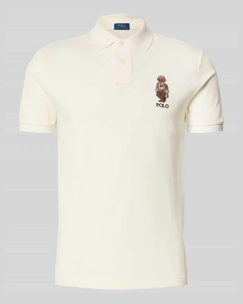Ralph Lauren Poloshirt mit Label-Stitching Weiss