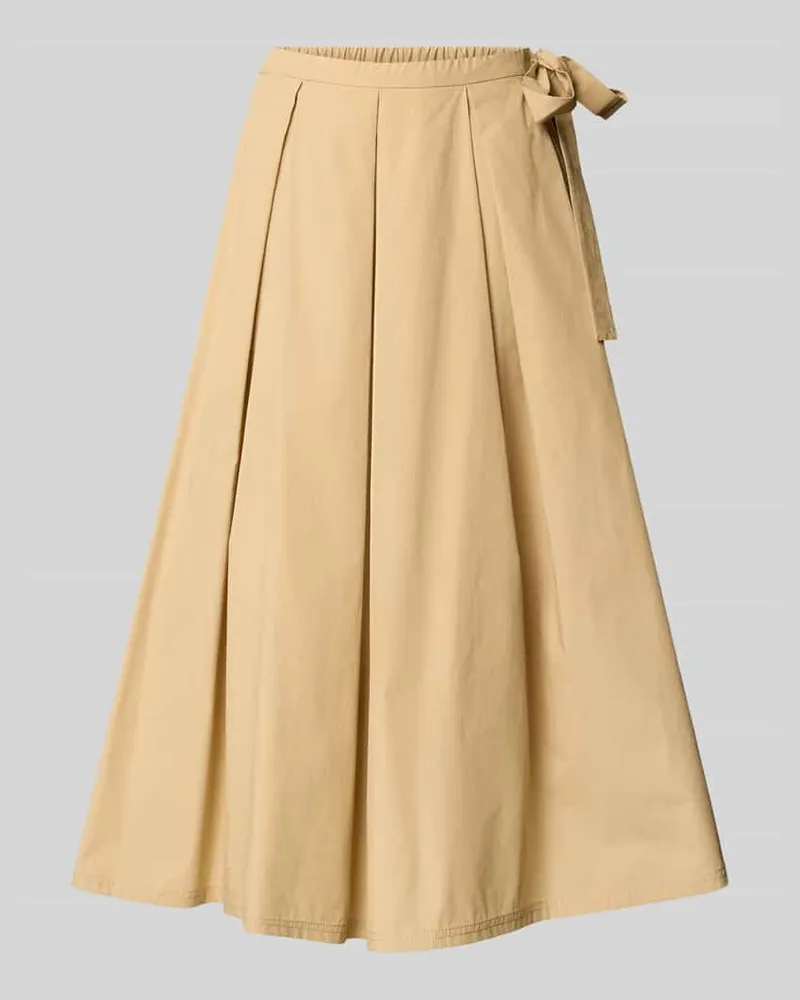 Max Mara Midirock mit Kellerfalten Modell 'FOLK Sand