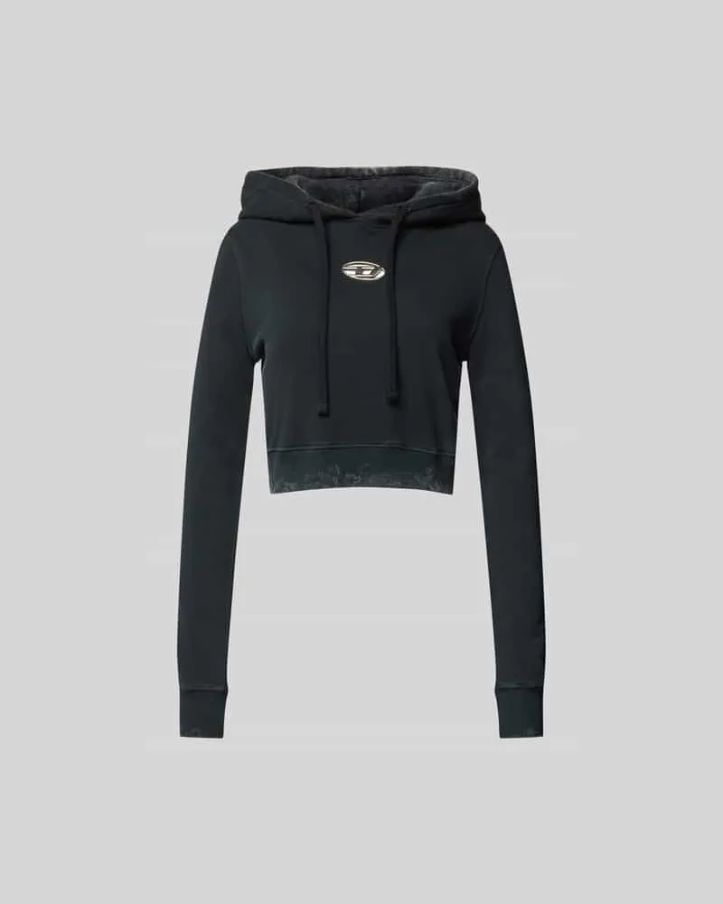 Diesel Hoodie aus reiner Baumwolle Black