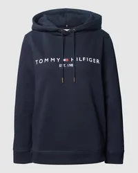 Tommy Hilfiger Hoodie mit Label-Stitching Dunkelblau