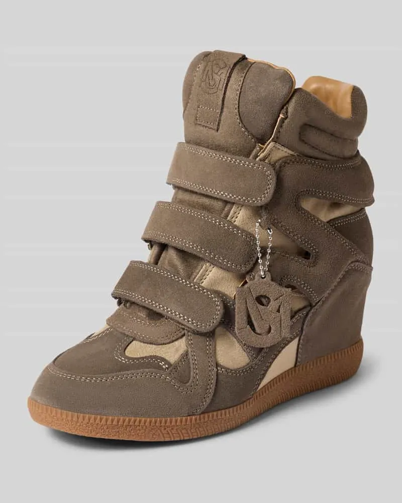 Steve Madden Sneaker aus Leder-Mix Modell 'Mavis Taupe