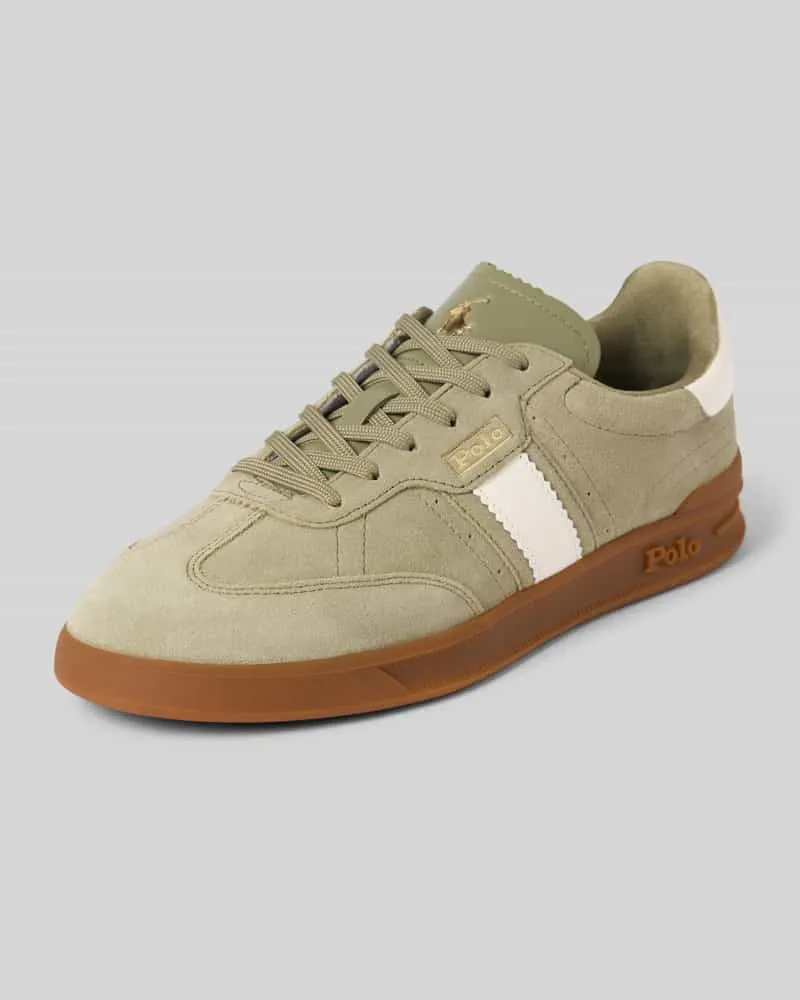 Ralph Lauren Sneaker aus Leder mit Schnürung Modell 'HTR Aera Hellgruen