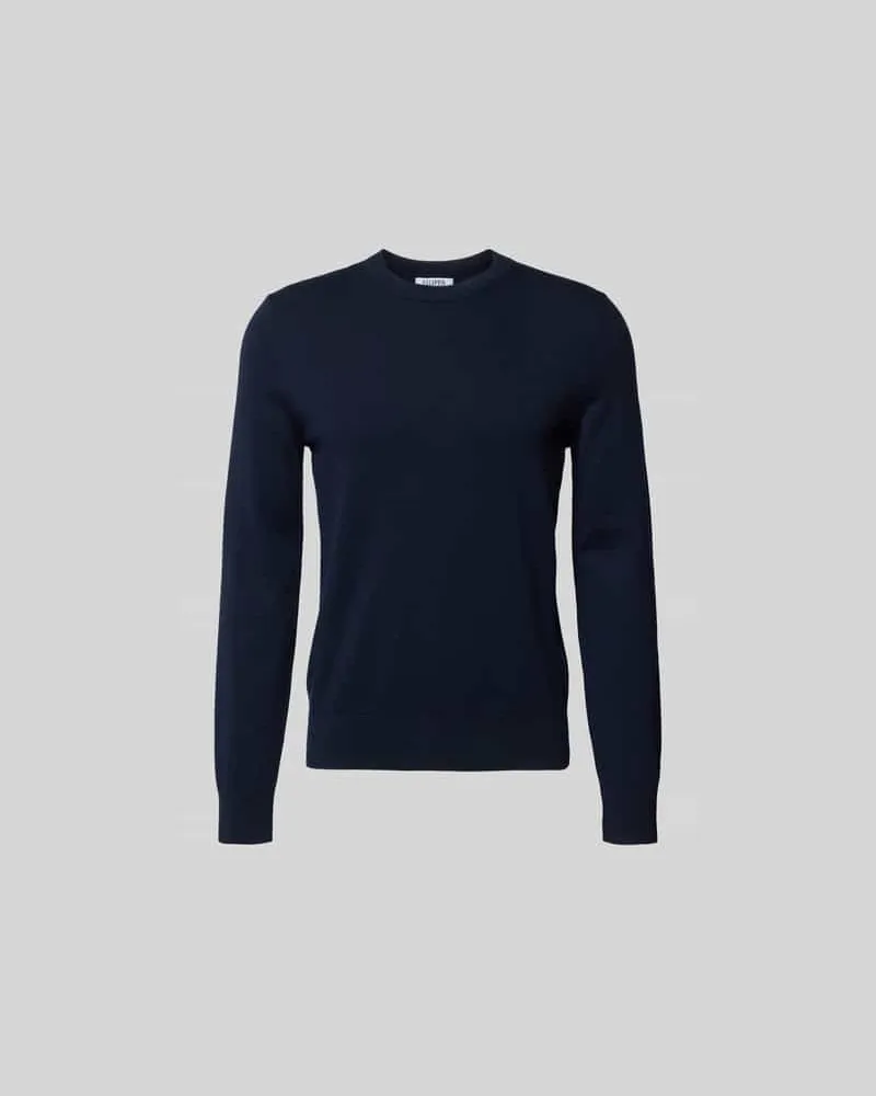 Filippa K Slim Fit Pullover aus Woll-Mix Dunkelblau