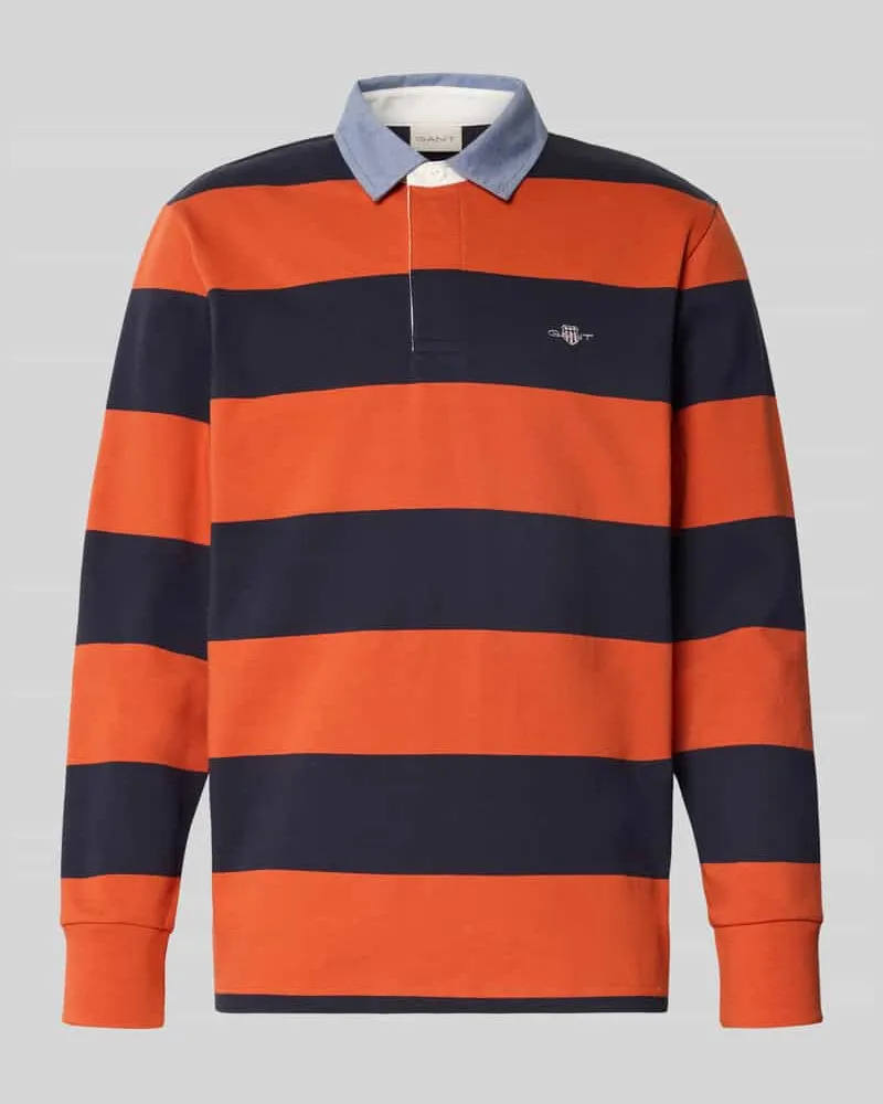 Gant Sweatshirt mit Polokragen Orange