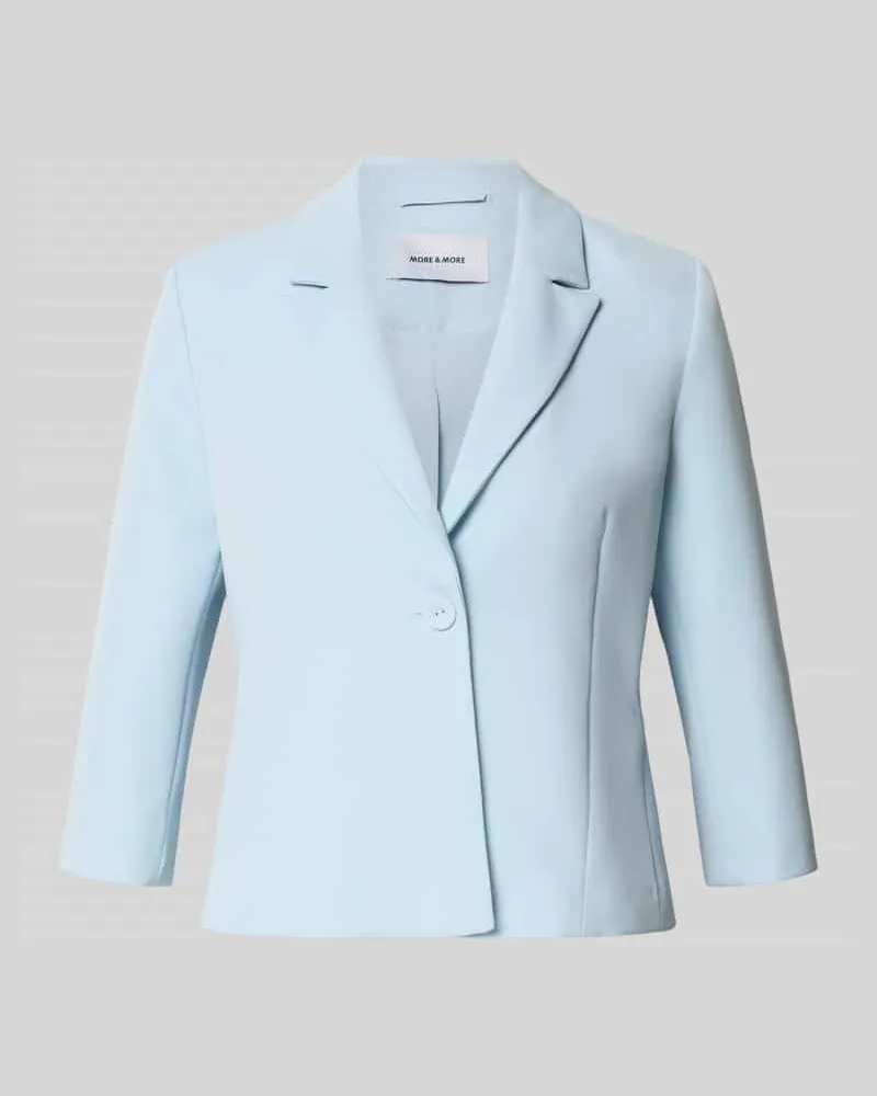 More & More Blazer mit Reverskragen und 3/4-Arm Hellblau