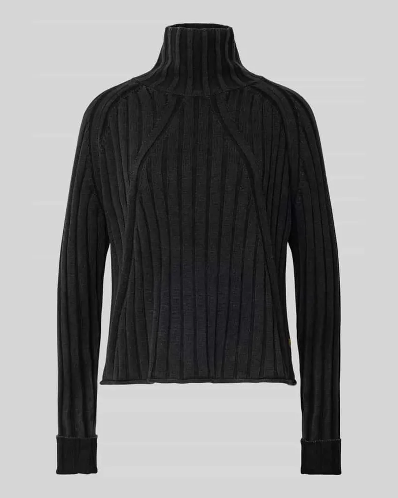 G-STAR RAW Strickpullover mit Stehkragen Black