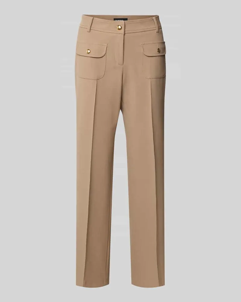 Cambio Stoffhose mit Bügelfalten Modell 'FARAH Camel