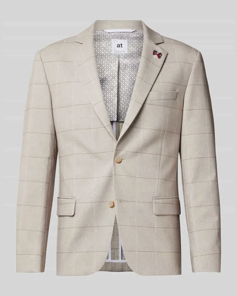 Atelier Torino Sakko mit Brustleistentasche Beige