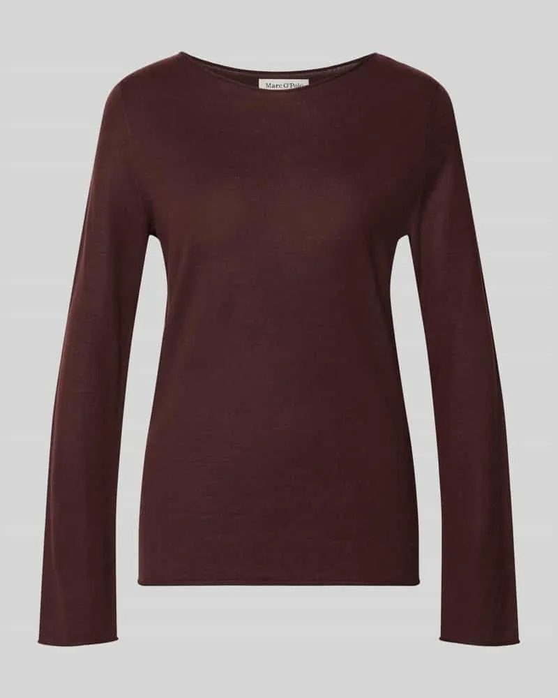 Marc O'Polo Regular Fit Pullover aus reiner Schurwolle Bordeaux