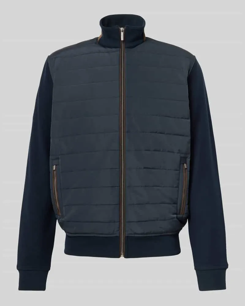 Bugatti Steppjacke mit Reißverschlusstaschen Marine