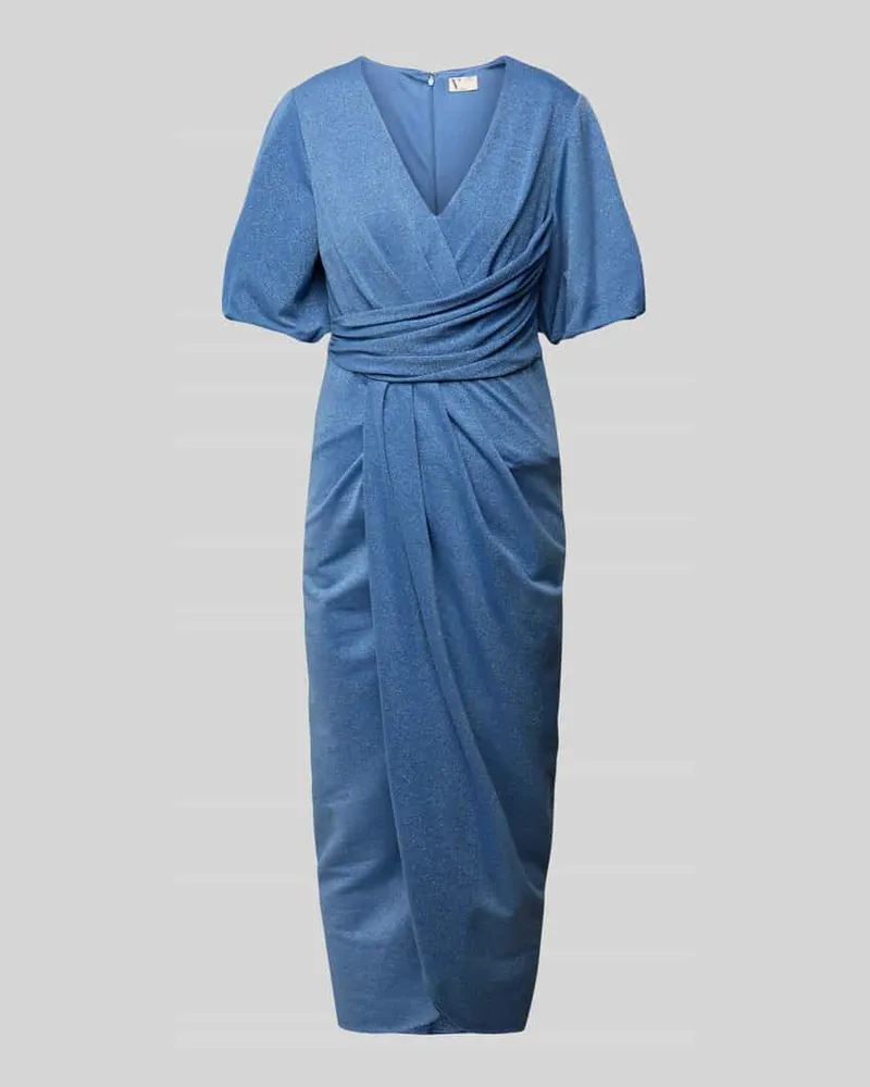 Vera Mont Cocktailkleid in Wickel-Optik Hellblau