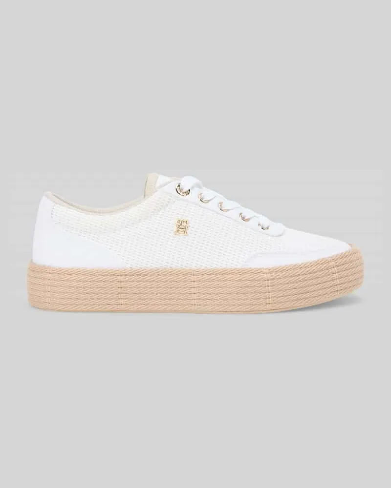 Tommy Hilfiger Sneaker mit Strohsohle Beige